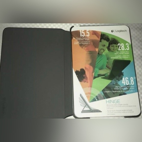 NWT NIB Logitech HINGE Flex Flexible Case for iPad Mini 2 and 3 Black HTF - Picture 3 of 3